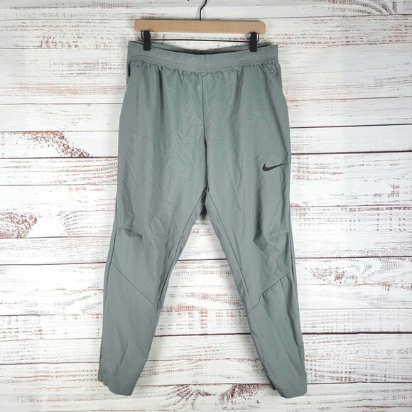 Nike Pro Dri-Fit Flex Vent Max Pants Mens Large Gray Standard Fit Tapered CJ2218 - Picture 1 of 13